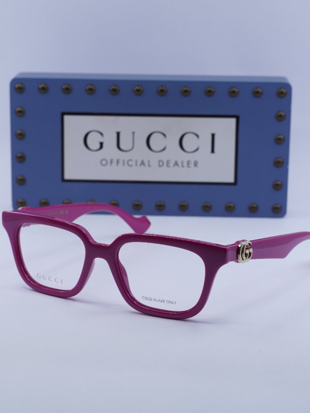 Gucci GG1536O 010 Square Eyeglasses - Red 51mm